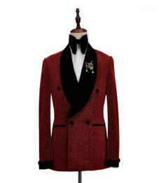 Shinny Formal Men Suits Wear Sparkles Slim Fit 2piece Suit Ball Dinner Dress Tuxedo Jacket Black Side Stitching Pants12845619