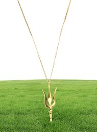 10pcs Ukraine Symbol Trident charm pendant Necklace Neptune Greek Spear Necklace Olympians Trident Anchor Necklace jewelry6703465