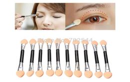 Whole Disposable Make Up EyeShadow Applicator Brush DoubleHeaded Sponge Eye Shadow Brush 1000 Pcs Lot 2030961