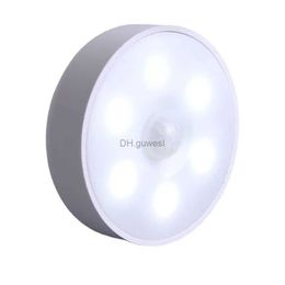 Night Lights New Motion Sensor LED Night Light Wireless USB Night Lamp Bedside Lights For Home Closet Lighting YQ240207