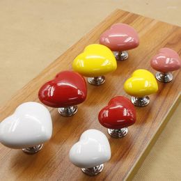 Toilet Seat Covers Creative Bathroom Push Button Colorful Heart-shaped Press Handle Decorative Tank