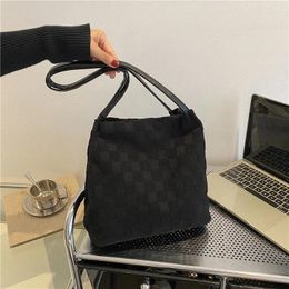 Storage Bags Fashion Canvas Mini Handbags Women's Retro Purse Shopping Bag Casual Female Office Lady Subaxillary Commuter Shoulder