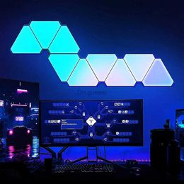 Night Lights WIFI Bluetooth 5V USB Triangle Lamps Quantum Atmosphere LED Night Light For Game Decoration Creative Decorat Lamps YQ240207