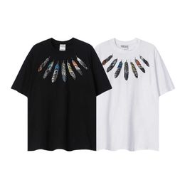 MB Men's T-Shirts 24ss designer Marcelo MB Trendy Badminton Short Sleeve Printed Tribal Wings Printed Mens and Womens T-shirts