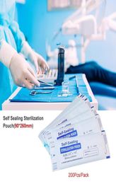 200PcsPack Self Sealing Sterilisation Pouch Medical Grade Paper Disposable Dental Tattoo Tool Storage Bag 260x90mm9186127