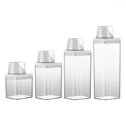 Storage Bottles Laundry Detergent Dispensers Refillable Clear Washing Powder Liquid Container Large Capacity Box For Room