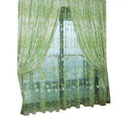 Curtain Floral Window 1pc 100x200cm Transparent Tulle Door Flower Drape Panel Voile Rod Pocket For Home