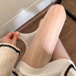 Women Socks Japanese Lace Sweet Stockings Women's Summer Thin Anti-Snagging All-Match Milk White Pantyhose