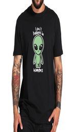 Men039s T Shirts Alien Shirt I Don039t Believe In Humans Black Cotton Tshirt Cartoon EU Size Fashion Pattern Space UFO Tshi8006488