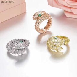 Luxury Jewellery Band Rings Jxj.s925 Pure Silver Treasure Family Spirit Snake Womens Versatile Light Luxury Small and Elegant High Grade Ring 8z6c