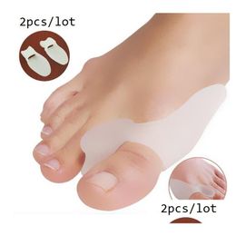 Foot Treatment Dhs Fast Ship 2Pcs/Lot Toe Hallux Valgus Corrector Sile Gel Spreader Feet Care Separator Bunion Guard Stretcher Drop Dhxht