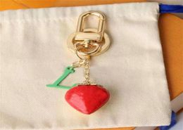 Summer New Keychain Green Letter Love Strawberry Pendant Key Ladies Bag Accessories Pendant High Quality9960810