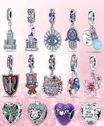 925 Silver Fit P Charm 925 Bracelet Evil Eye charms set Pendant DIY Fine Beads Jewelry9563735