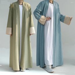 Ethnic Clothing Dubai Muslim Women Maxi Dress Modest Abaya Eid Ramadan Djellaba Turkey Kaftan Kimono Cardigam Open Abayas Islamic Robe