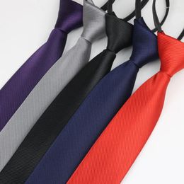 Bow Ties Black Clip On Tie Security For Men Women Doorman Steward Matte Necktie Clothing Accessories