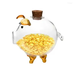 Storage Bottles Lovely Pig Glass Jar Small Wishing Bottle Gold Bean Borosilicate Honey Return Gifts