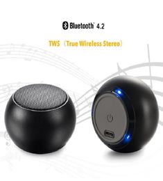 Portable Mini TWS Wireless Speaker BT 4.1 Round Design Super Subwoofer Car o Subwoofer with retail packaging and free shipping3326265