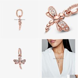 Collane con ciondolo Arrivo Autentico 925 Sterling Sier Scintillante Libellula Creazione di gioielli di moda per le donne Regali Consegna di goccia Pendan Dhotd