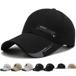 Ball Caps 2Pcs Summer Man Hat Canvas Baseball Cap Spring And Fall Go With Everything Leisure Sun Protection Fishing Woman Outdoor Dr Dhi2G