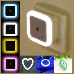 Night Lights Wireless LED Night Light Mini Plug-in Auto Sensor Bedside Lamp For Kids Room Hallway Corridor Stairs EU Plug YQ240207