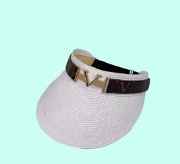 Sun Hat Designer Cap Women Casquette Visors Top Empty Caps Hats Mens Bucket Hat Hut Summer Fashion Gold V Plate Chapeau Beanie 8415976