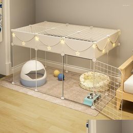 Cat Carriers Crates Houses Carriers Cages Home Pet Fence Indoor Transparent Isolation Baffle Super Large Space Anti-Jailbreak Cage Dhzj2