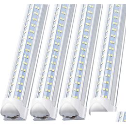 Led Tubes T8 V Shaped Tube Lights Integrated 3Ft 4Ft 5Ft 6Ft 8 Foot Cooler Door Lighting 4 Row Shop Fluorescent Fixture Drop Delivery Dhcyk