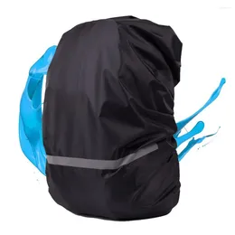 Raincoats Waterproof Dustproof Backpack Rain Cover Portable Ultralight Outdoor Hiking Climbing Bag Size S (Black)