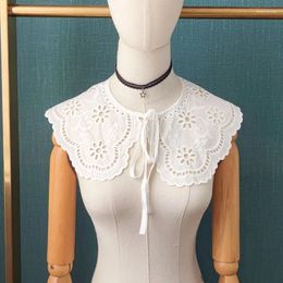 Bow Ties Korean Hollow Out Fake Collar Shawl Scarf For Women Shirt False Detachable Neck Shoulder Wraps Girls Dress Accessories