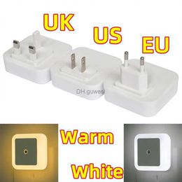 Night Lights LED Night Light Mini Light Sensor Control 110-240V EU US UK Plug Nightlight Lamp For Children Kids Living Room Lighting YQ240207