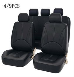 Auto Car SUV Seat Covers Full Set Front Rear Back Headrest Protector Case 9pcs 4pcs5440335