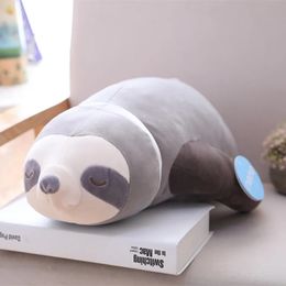 1pc 65-100cm Cute Stuffed Sloth Toy Plush Soft Simulation Sloths Soft Toy Animals Plushie Doll Pillow for Kids Birthday Gift 240202