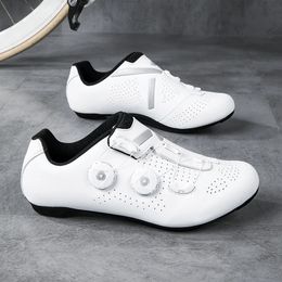 Lock-Free Cycling Shoes Flat Pedal Shoes Men Road Bike Cleat Sneaker MTB Bicycle Biking Shoes 240129