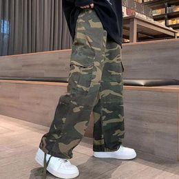 Men's Pants Trendy Men Trousers Hip Hop Baggy Ankle Tied Streetwear Lace-up Wide Leg