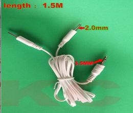 200pcs straight plug Round DC 35mm Replacement Electrode Lead Wires for TensEMS Machine 2pin 2mm Tens Unit Cords 15M7253394