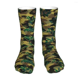 Men's Socks Flower Camouflage Unisex Novelty Winter Warm Thick Knit Soft Casual