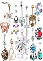 Steel Lots Of Piercing Nombril Tragus Earring Body Jewelry Navel Rings Fashion Dangle Belly Button Ring 20pcs9441837