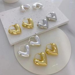 Hoop Earrings 5 Pairs Heart Love Chic Fashion Metal Charm Women Gold Silver Colour Jewellery Bijoux