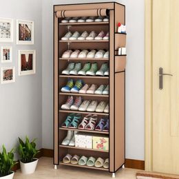10 layers 9 Lattices Simple Shoe Rack 20 Pairs Shoes Capacity Organizer Space Saving Nonwoven Stand Holder Cabinets Furniture 240130