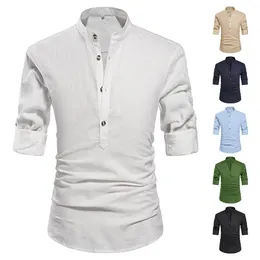 Men's Casual Shirts Solid Colour Neck Short Sleeved Shirt And Fitted Dress Panhandle Slim Western Medium For Men