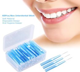 60PcsBox Dental Floss Picks Refill Interdental Brush Teeth Stick Toothpick Flosser for Oral Deep Clean Health Care4001046