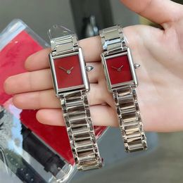 U1 Top-grade AAA Fashion Women Watch Quartz Movement Silver Gold Dress Watches Lady Square Tank Stainless Steel Case Original Clasp Casual Wristwatch