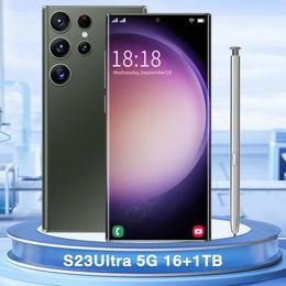 S23Ultra 5G Android Smartphone Touch screen Tela colorida Galaxy S23 Tela HD de 7,3 polegadas Sensor de gravidade suporta vários idiomas
