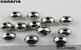 15mm2mm25mm35mm hole 8mm diameter smooth 316L stainless steel beads bracelet necklace accessories jewelry DIY parts 200pcs Z4697875