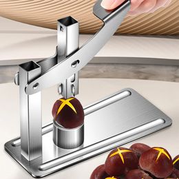 Chestnut Opener Stainless Steel Press Nut Cracker Multifunctional Pecans Walnut Pliers Chestnut Clip Kitchen Tools 240130