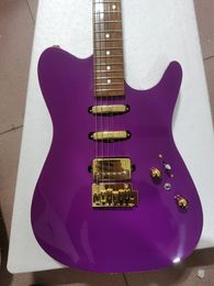 Purple Ibana electric guitar, lockstring tuner, carbon baked maple guitar head, in stock