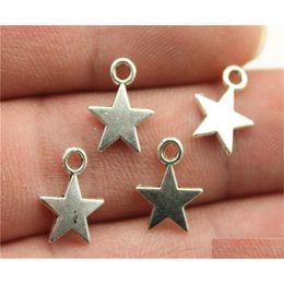 Charms Wysiwyg 40Pcs 11X8Mm 3 Colours Gold Antique Bronze Tiny Charm Star Pendant Lot For Jewellery Making Factory Expert Design Qu389967 Otouq