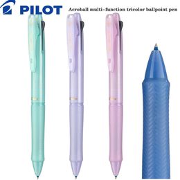Japanese PILOT Ballpoint Pen BKAB-40MF Multi-functional Dazzlin Writing 0.3mm Three-color Pen Stationery School Supplies 240129