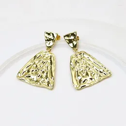 Stud Earrings 10 Pairs Metalic Ladder-shaped Gold Plated Wholesale Women Jewellery Gift 30824