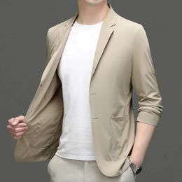 Summer Sun Protection Suit Men's Ice Silk Lightweight Spring and Autumn Small Suit Large Size Single Western Coat 240123